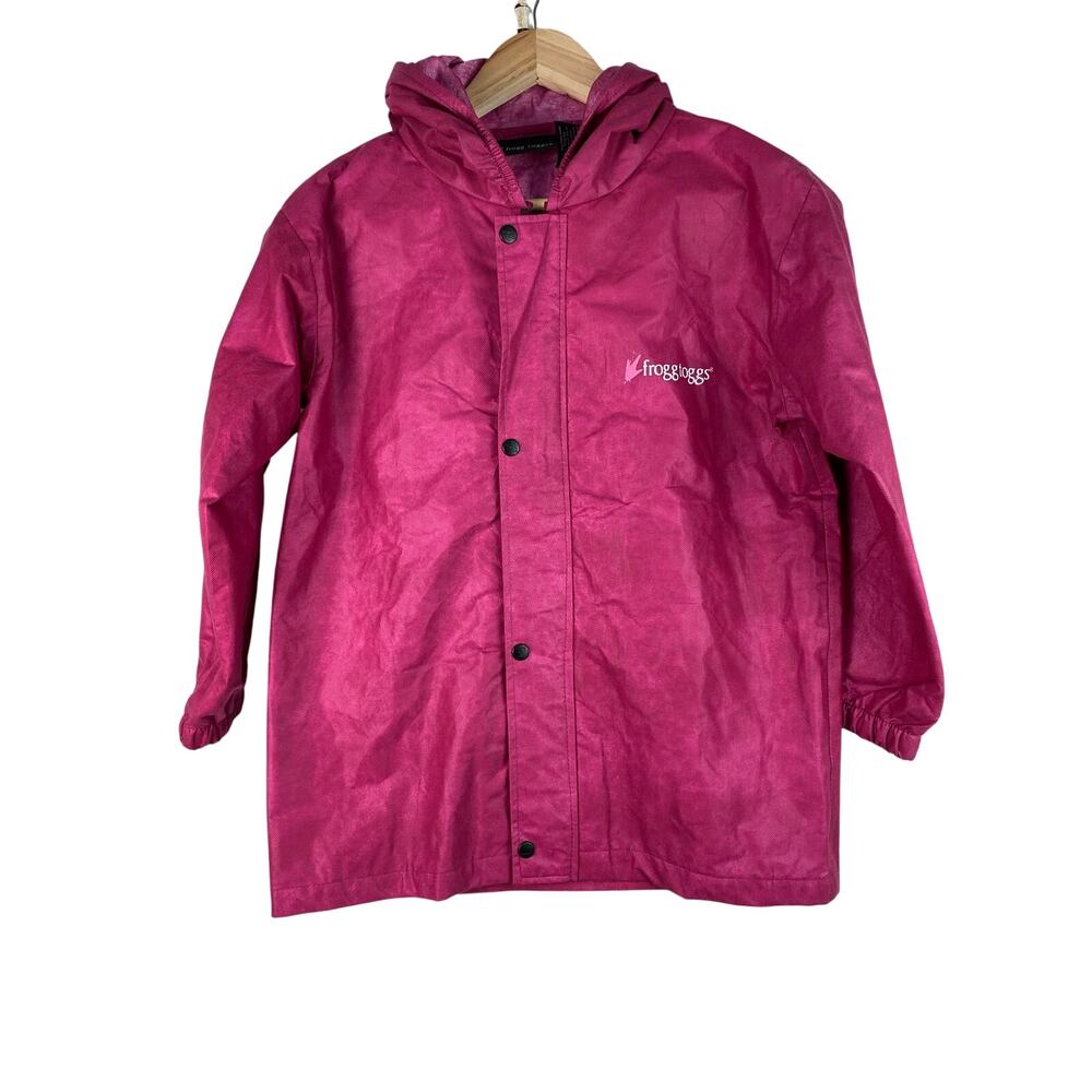Frogg Toggs Women's S Raspberry Pink Hooded Full Zip Rain Jacket *‎